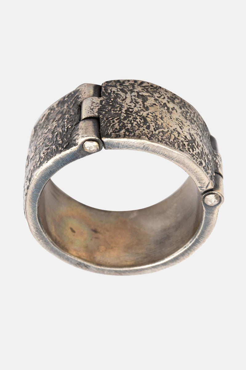 Bague effet usé en argent "Mechanic" Tobias Wistisen