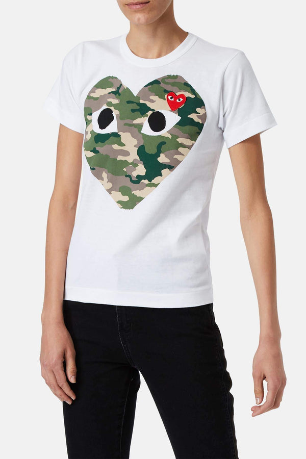 T-shirt imprimé en coton PLAY Comme des Garçons