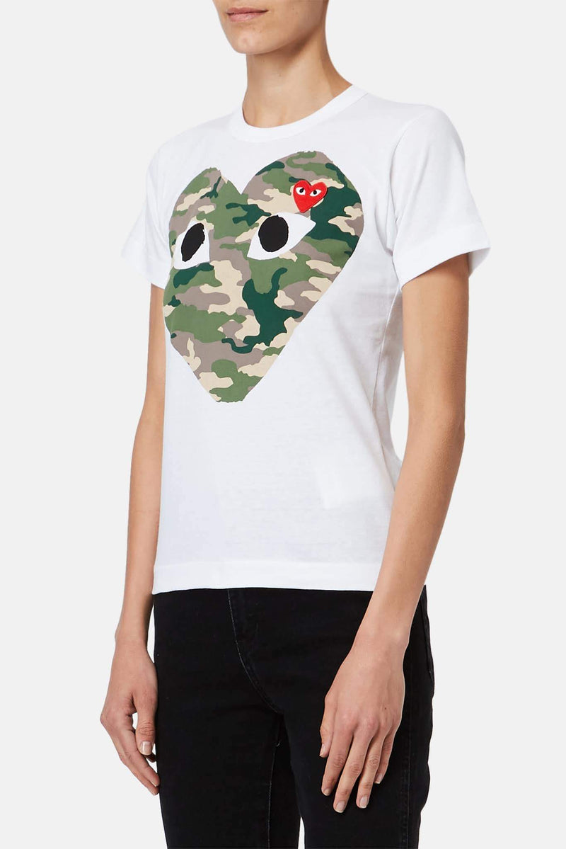 T-shirt imprimé en coton PLAY Comme des Garçons