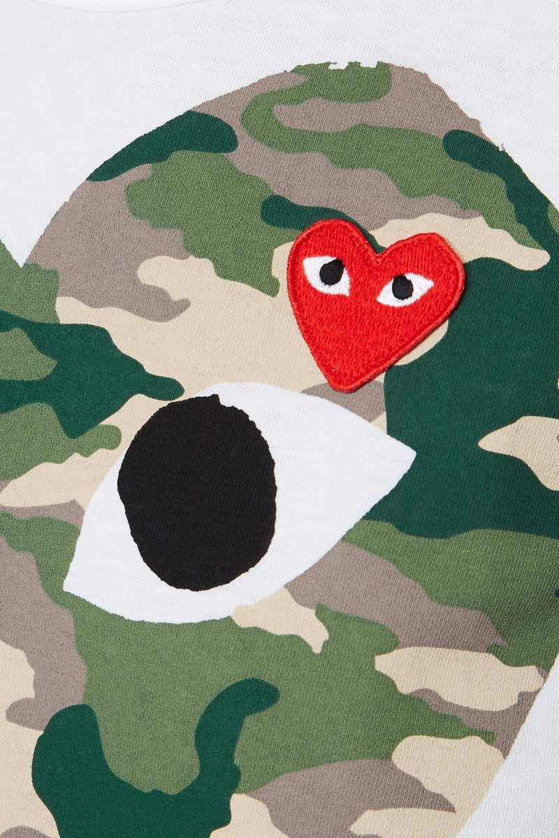 T-shirt imprimé en coton PLAY Comme des Garçons