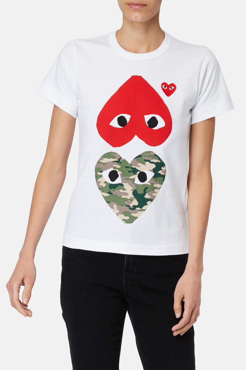 T-shirt imprimé en coton PLAY Comme des Garçons