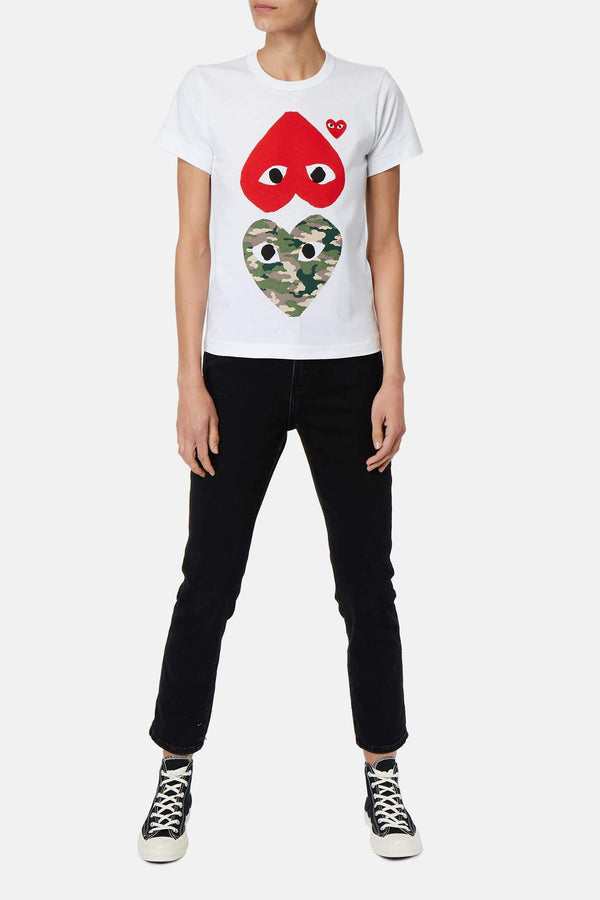 T-shirt imprimé en coton PLAY Comme des Garçons