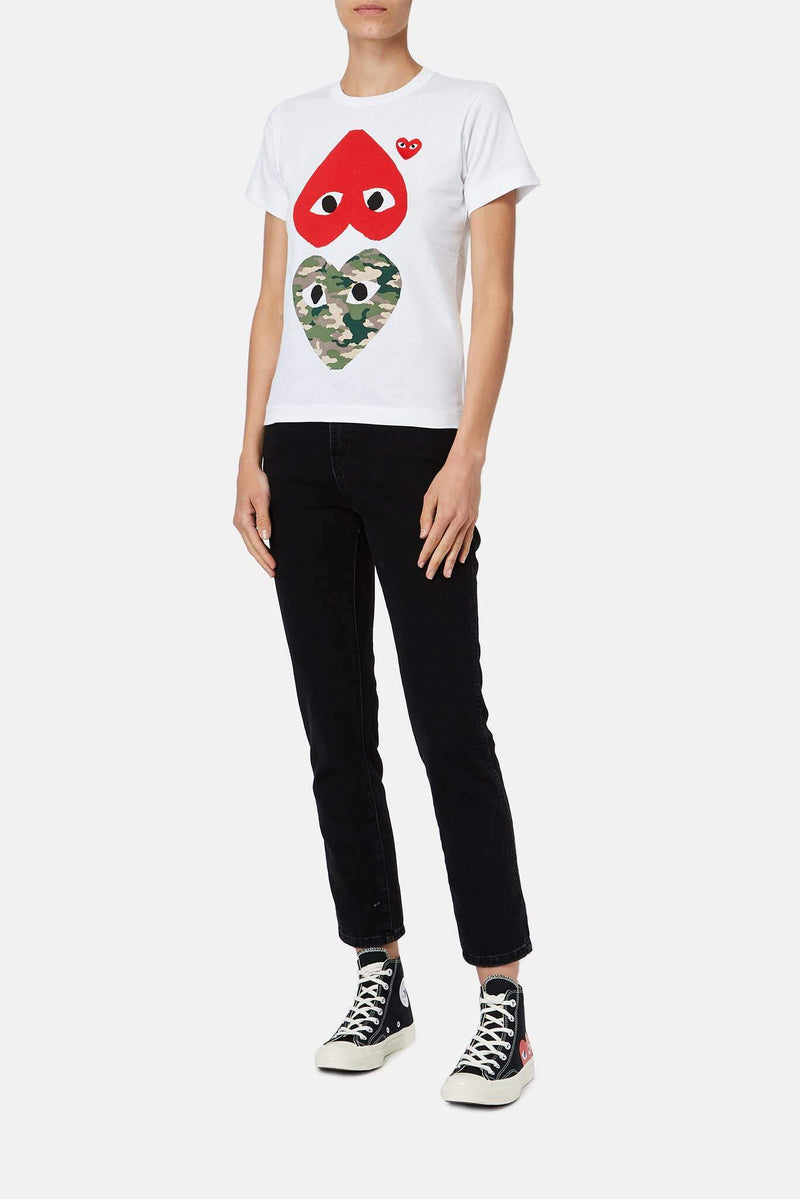 T-shirt imprimé en coton PLAY Comme des Garçons