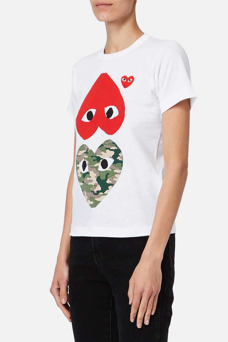 T-shirt imprimé en coton PLAY Comme des Garçons