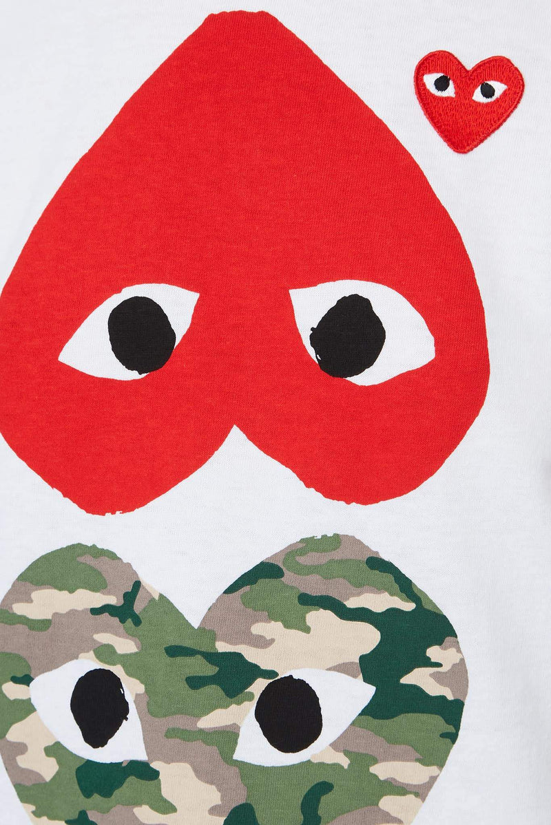 T-shirt imprimé en coton PLAY Comme des Garçons