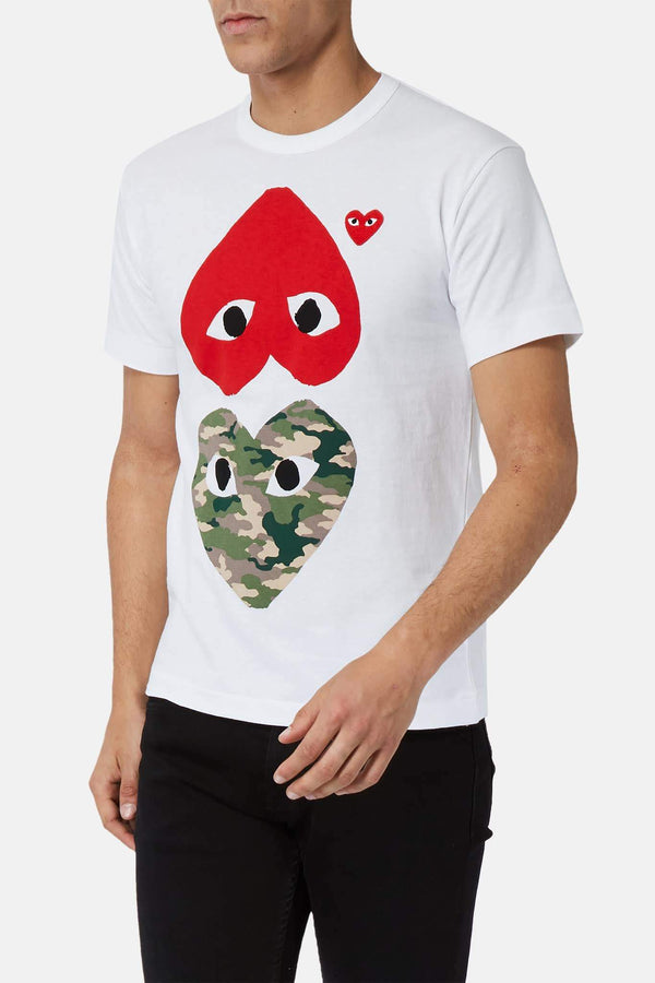 T-shirt imprimé en coton PLAY Comme des Garçons