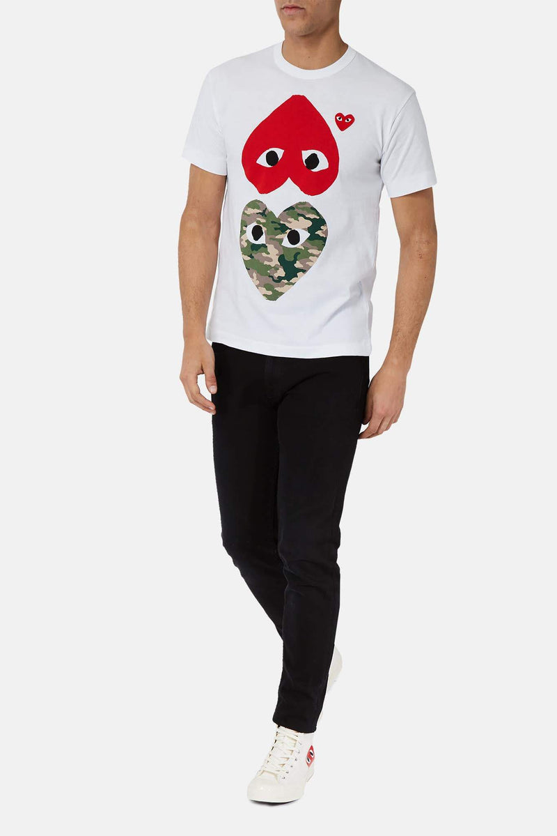 T-shirt imprimé en coton PLAY Comme des Garçons