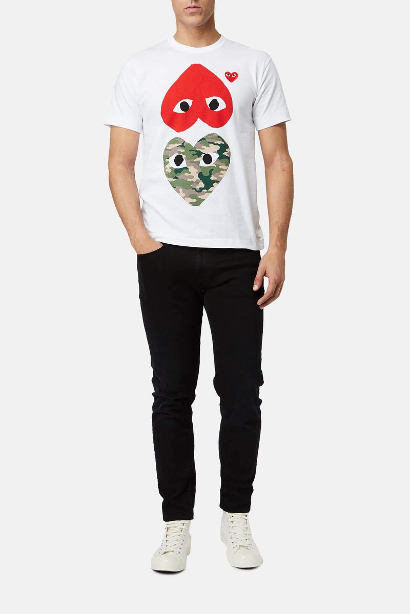 T-shirt imprimé en coton PLAY Comme des Garçons