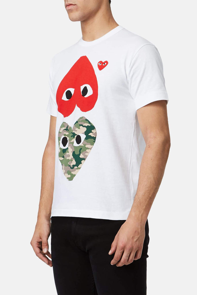 T-shirt imprimé en coton PLAY Comme des Garçons