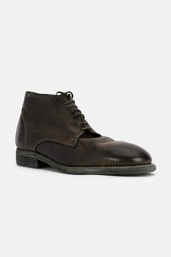 Derbies en cuir marron Guidi