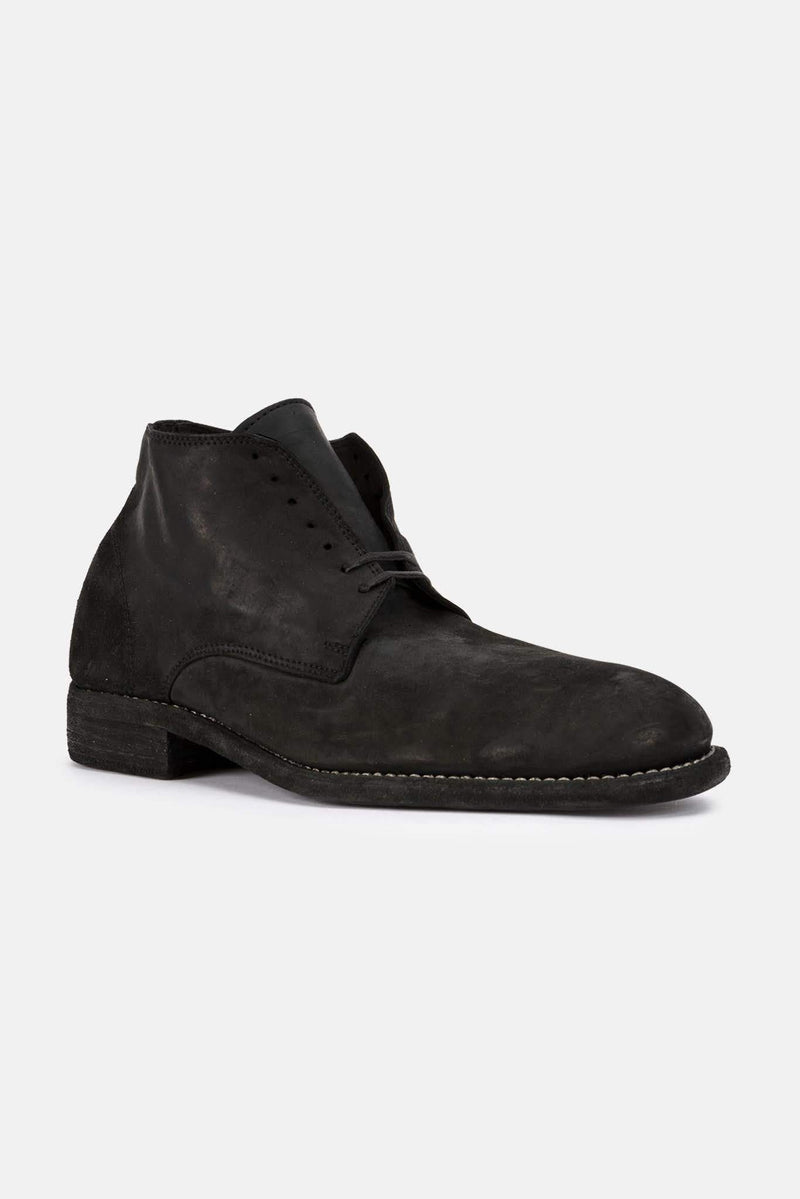 Derbies en cuir cordovan noires Guidi