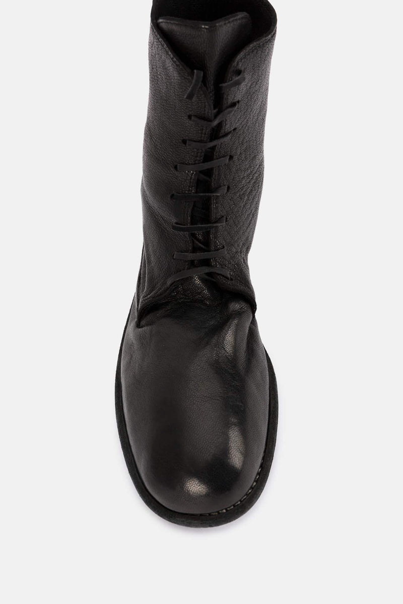 Bottines en cuir noires Guidi