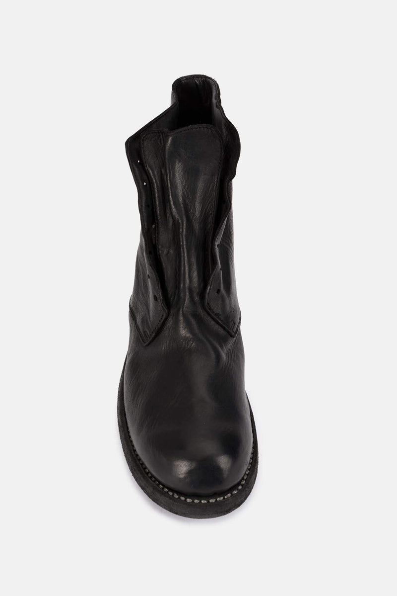 Bottines en cuir noires Guidi